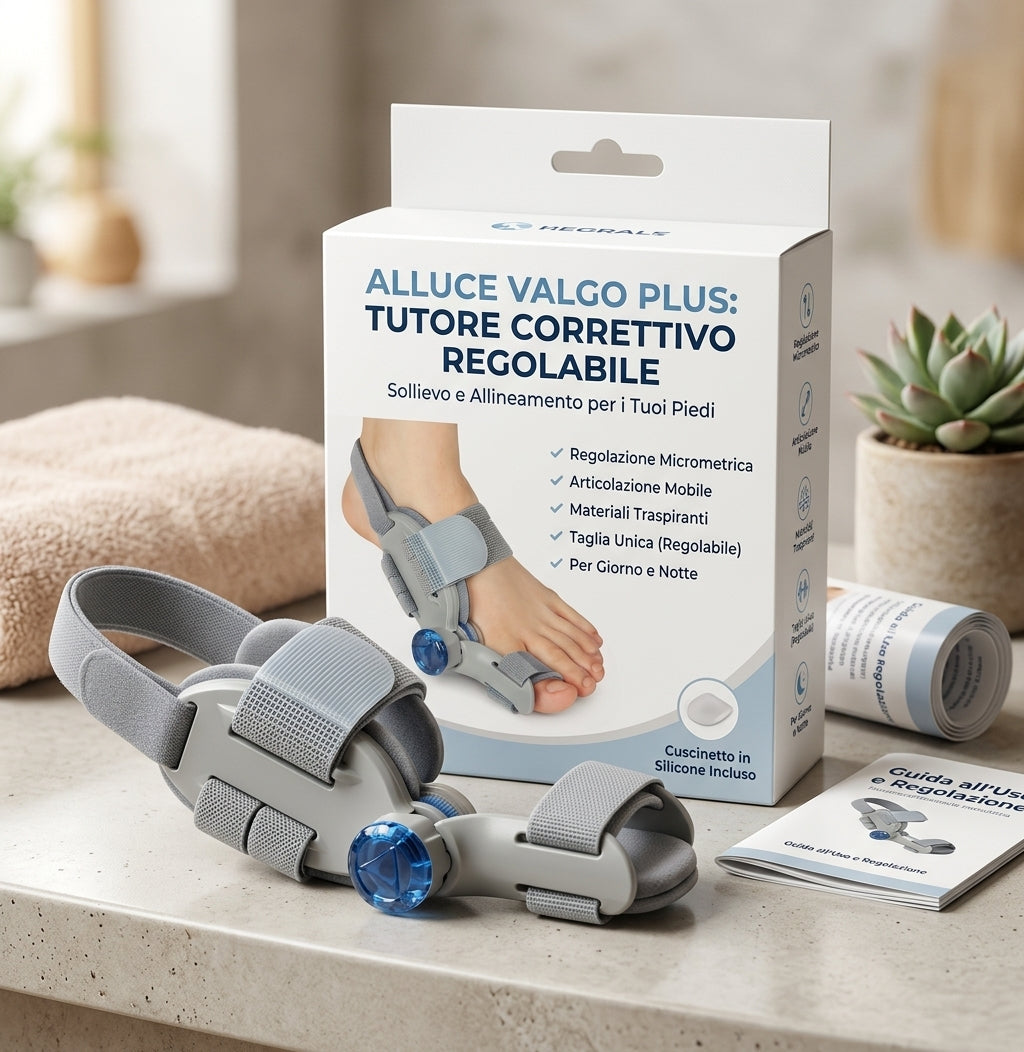 Correttore per Alluce Valgo Regolabile - Sollievo e Allineamento Piede