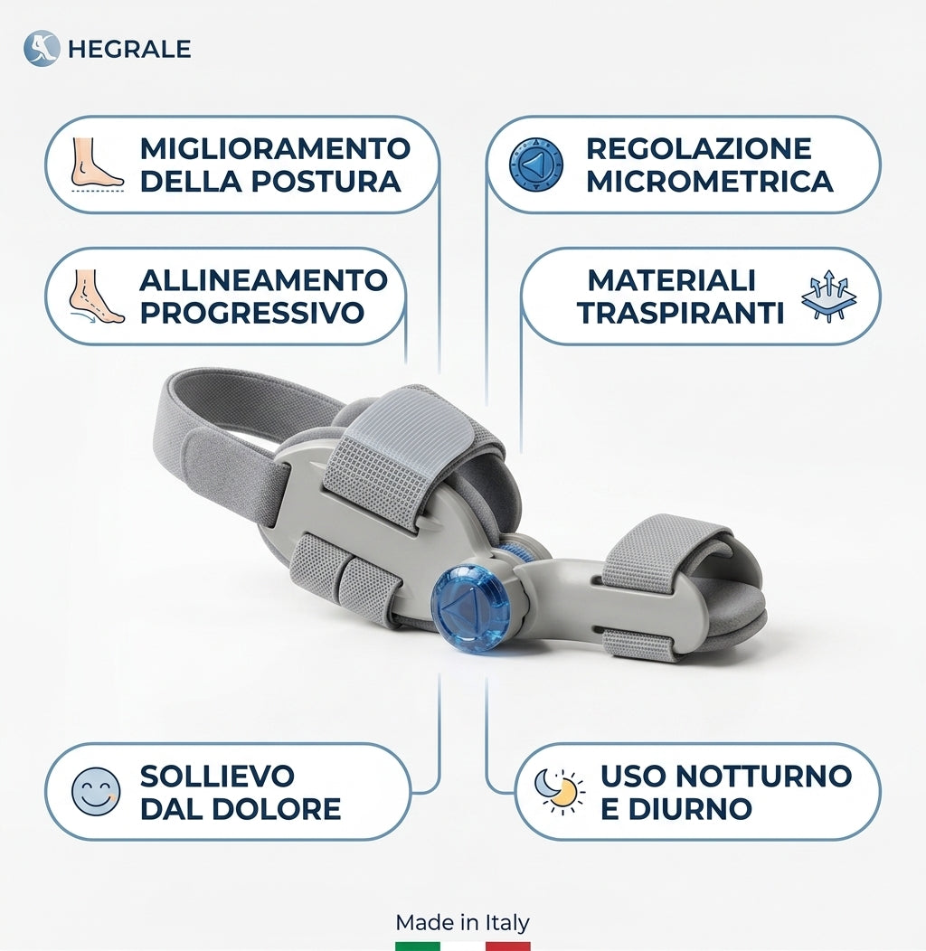 Correttore per Alluce Valgo Regolabile - Sollievo e Allineamento Piede