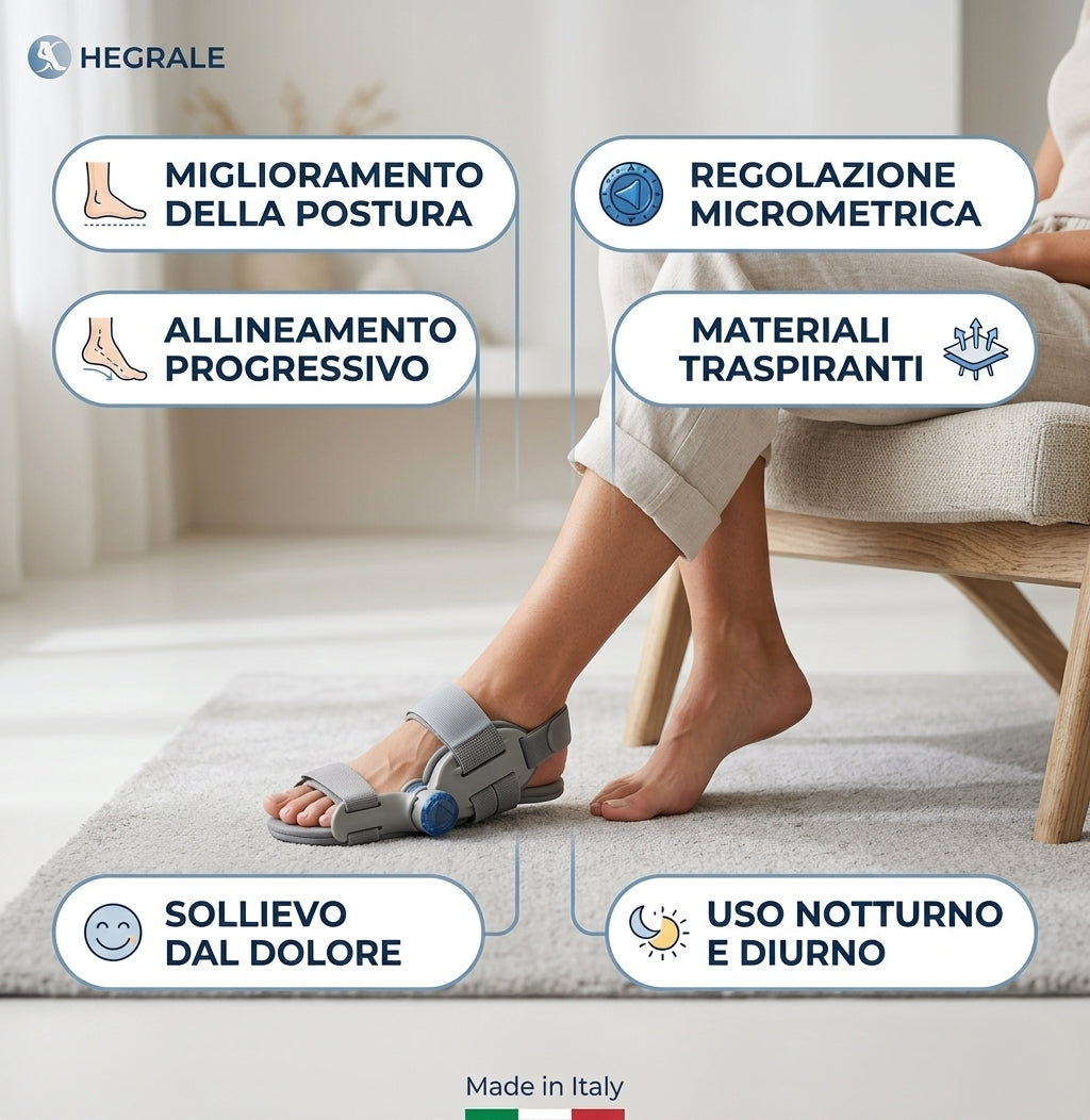 Correttore per Alluce Valgo Regolabile - Sollievo e Allineamento Piede